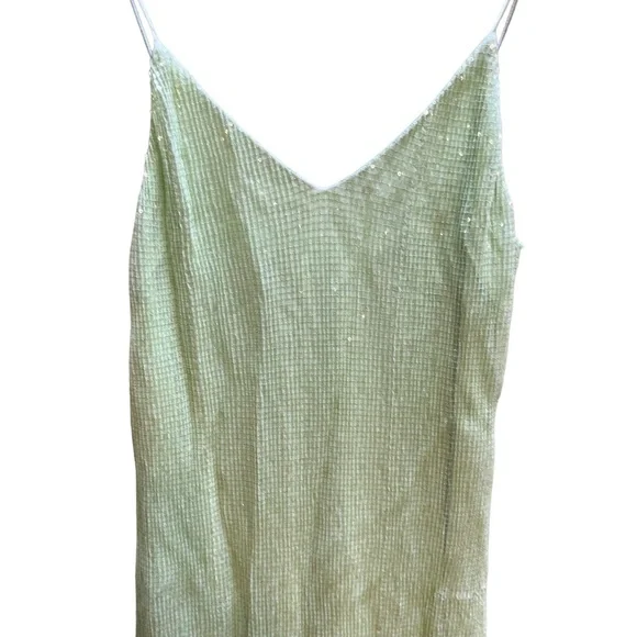 Rosetta GettyGreen Sequin Slip Gown size small